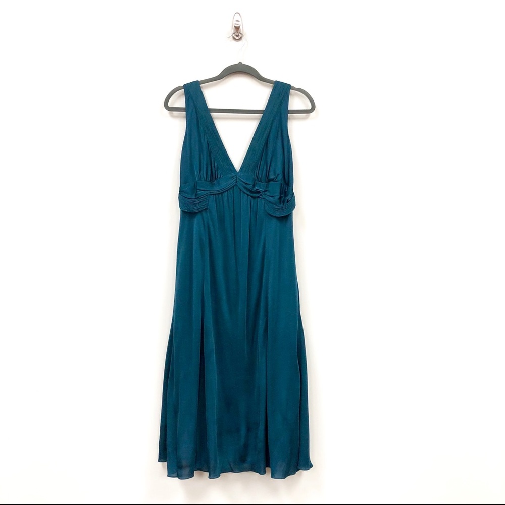 NWT Elie Tahari Dark Teal Green Midi Gown